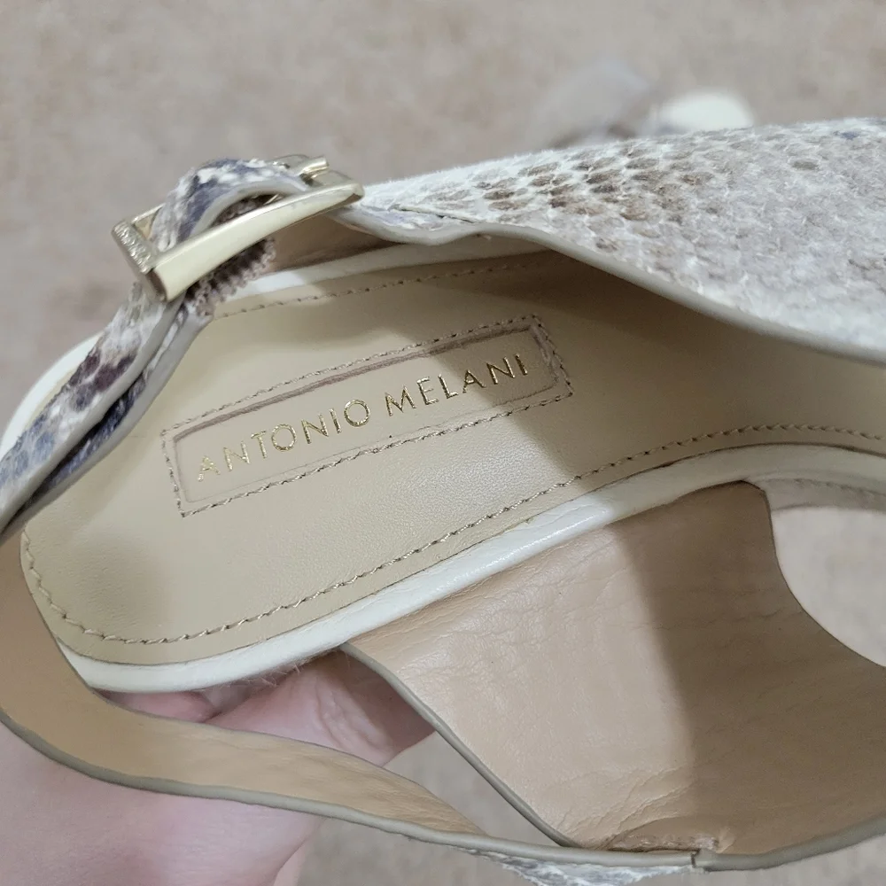 Antonio Melani Snakeskin Espadrille Wedge Slingback Sandal‎ 8M